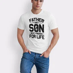 Seekbuylove Typography Printed Round Neck Pure Cotton Bio Finish T-shirt image 2