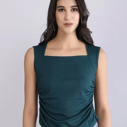 KASSUALLY BASICS Women Square Neck Crop Top image 4