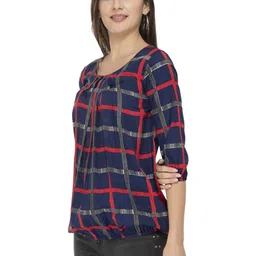 Absorbing Checked Crepe Top image 5