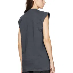 NOTWILD Women Solid Round Neck Cotton T-shirt image 3