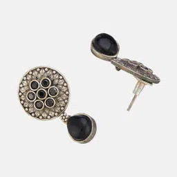 Fabindia Artificial Stones Studded Circular Drop Earrings image 2