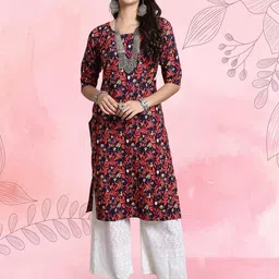 Ethnic basket Women Pack Of 2 Multicoloured Crepe Kurtas image 5