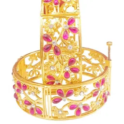 Balaji Gold Artificial Stone Studded Copper assamese traditional bangle image 3