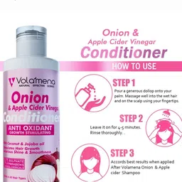 Volamena Onion & Apple Cider Vinegar Conditioner For Stimulate Hair Growth- 200ml image 5
