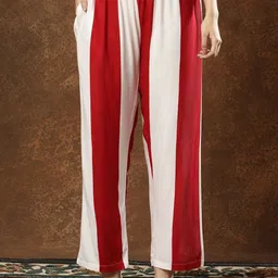 Anouk Women Printed Regular Mirror Work Kurta with Trousers image 5