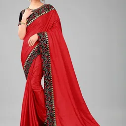 Prettyage Floral Embroidered Art Silk Heavy Work Banarasi Saree-picture-34