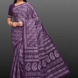 Rani Saahiba Ethnic Motifs Pure Cotton Block Print Saree-picture-18