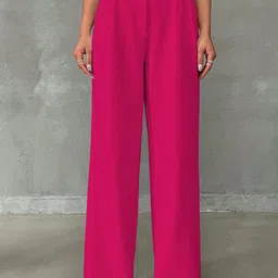 TOOCHKI Women Relaxed Straight Leg High-Rise Wide Leg Trousers-image-49
