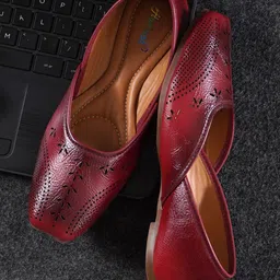 DOCTOR WALK Women Laser Cuts Lightweight Mojaris Flats-picture-16
