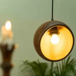 radhika dahlan Ronda Brown Teracotta Handcrafted Contemporary Single Hanging Lights-picture-25