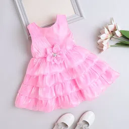 The Magic Wand Round Neck Sleeveless Ruched Layered Corsage Fit & Flare Dress-image-57
