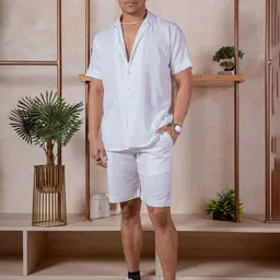JAVINISHKA Men Linen Chino Shorts image 2