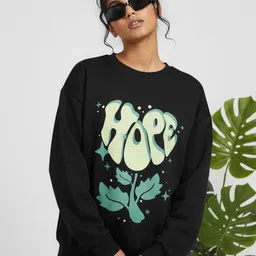 The Roadster Lifestyle Co Printed Oversized Fit Round Neck Long Sleeve Sweatshirt-picture-17