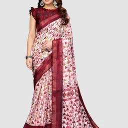 sareyavella Geometric Printed Zari Saree-image-28