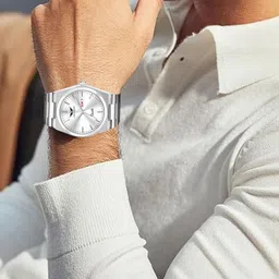 LOIS CARON Men Dial & Stainless Steel Bracelet Style Straps Analogue Watch LCS-8347 image 3