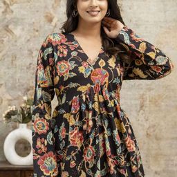 LABEL ADRIJA Women Floral Print Cotton Empire Casual Top-picture-25