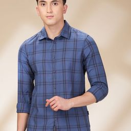 Being Human Men Slim Fit Windowpane Checks Opaque Checked Casual Shirt-picture-46