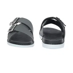 aadi Men Grey Synthetic Leather Slip-On Comfort Sandals image 3