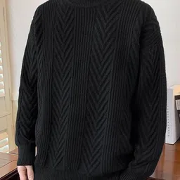 StyleCast Men Cable Knit Self Design High Neck Pullover-picture-27