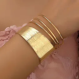 Just Lil Things Gold-Plated Cuff Bracelet image 2