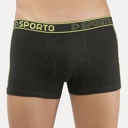 Sporto by Macho Men Pack Of 4 Mid Rise Trunks Sprto_M1020-A1-CH1-Olv1-R1-L-Multi image 4