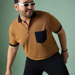 bigbanana Men Plus Size Polo Collar Anti Odour Pockets T-shirt image 3