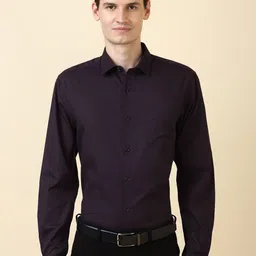 Allen Solly Slim Fit Geometric Printed Spread Collar Pure Cotton Formal Shirt-image-16