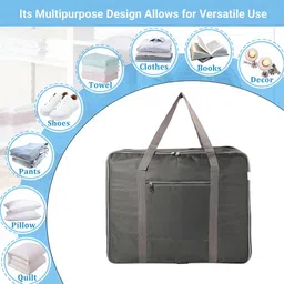 Aura Navy Blue & Grey 8 Pieces Multi-Utility Organiser Bag With Handle image 5