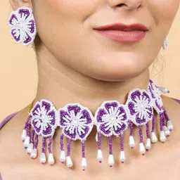 Tipsy closet Women Purple Jewellery Set-picture-13