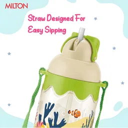 Milton Green & Pink Single Plastic Printed Water Bottle image 4