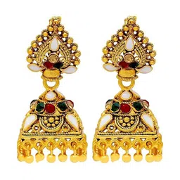 DZINETRENDZ Geometric Jhumkas Earrings-picture-20
