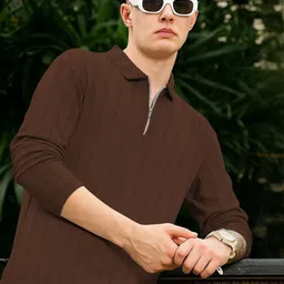 HAPPY KHAJANA Men Polo Collar T-shirt image 3