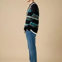 HERE&NOW Men Striped Pullover image 3