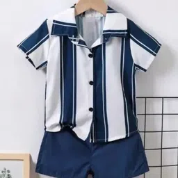 FASTDEAL Boys Striped Shirt with Shorts-picture-18
