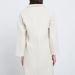 Styli Women Solid Single-Breasted Longline Duffle Coat with Flap Pocket image 3