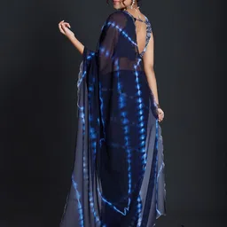 A.V.M Prints Beads and Stones Tie and Dye Saree image 2