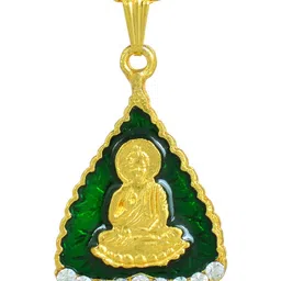 DZINETRENDZ Gold-Plated Brass Circular Pendants with Chains image 3