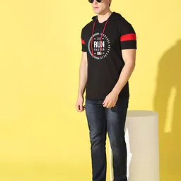 WOOSTRO Men Typography Printed Round Neck Cotton Slim Fit T-shirt image 3