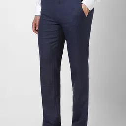 Van Heusen Men Checked Slim Fit Formal Trousers image 2