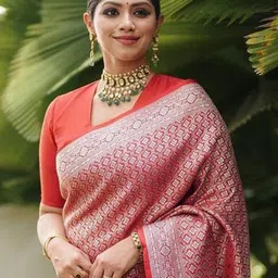 Anouk Rustic Woven Design Zari Silk Blend Banarasi Saree image 5