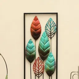 vedas W-Kinjal Black & Brown Rectangular Leaf Wall Hanging-picture-25