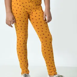 BAESD Girls Printed Pure Cotton Churidar-Length Leggings-picture-48