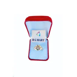 R G MART Unisex Ashtadhatu Shriyantra Shank 7 Stone With Para Brass Gold Plated Ring-image-14