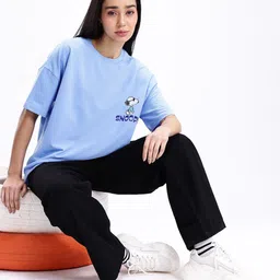 Kook N Keech Peanuts Printed Drop-Shoulder Sleeves Oversized T-shirt image 2
