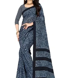 Moda Rapido Grey Poly Georgette Sarees-picture-26