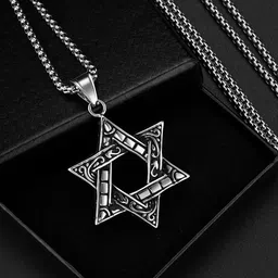 The Roadster Lifestyle Co. Men Rhodium-Plated Star Shaped Pendant-picture-35