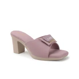 KISTEPS Women Solid Textured Party Block Heel Sandals image 2