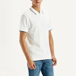 Levis Men Self Design Polo Collar Pure Cotton T-shirt image 4