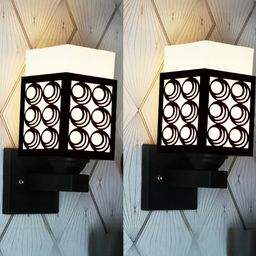 Gojeeva Brown Wood Square Wall Lamps-picture-32