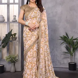Moda Rapido Floral Beads and Stones Pure Georgette Saree-picture-35